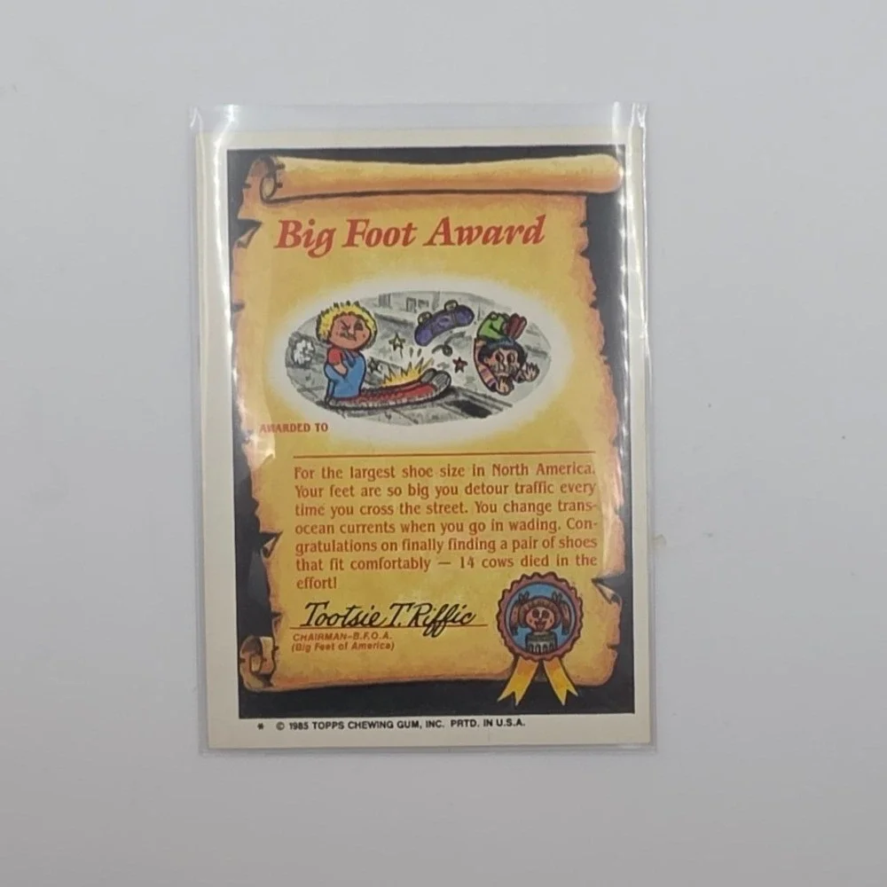 Topps Garbage Pail Kids OS2 Rob Slob 52b Blue Fair 1985 Series 2
